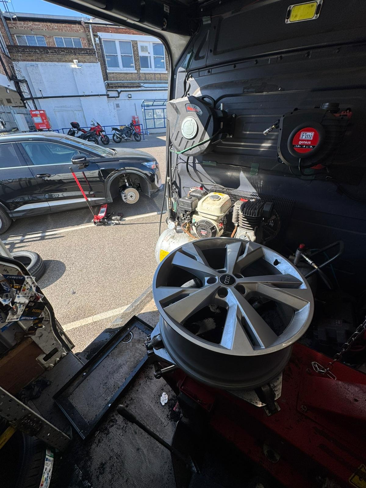 Two vans parked